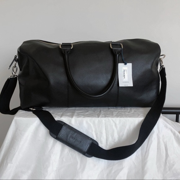 Cole Haan Black Leather Duffle Bag - Picture 2 of 4